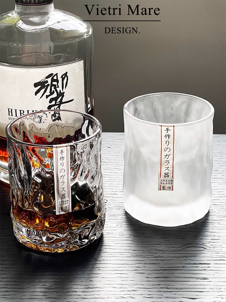 Wine In Beer Glass - Handmade Vietnamese Glass Cup Hammer Pattern
