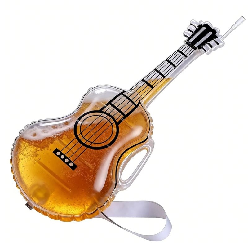 Beer And Wine Festival - AC62-Transparent Guitar Glass Beer Filled With