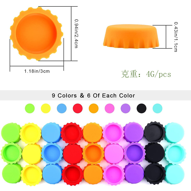 Beer Wine Reus - Novelty Sealing Caps 18 Pcs Silicone