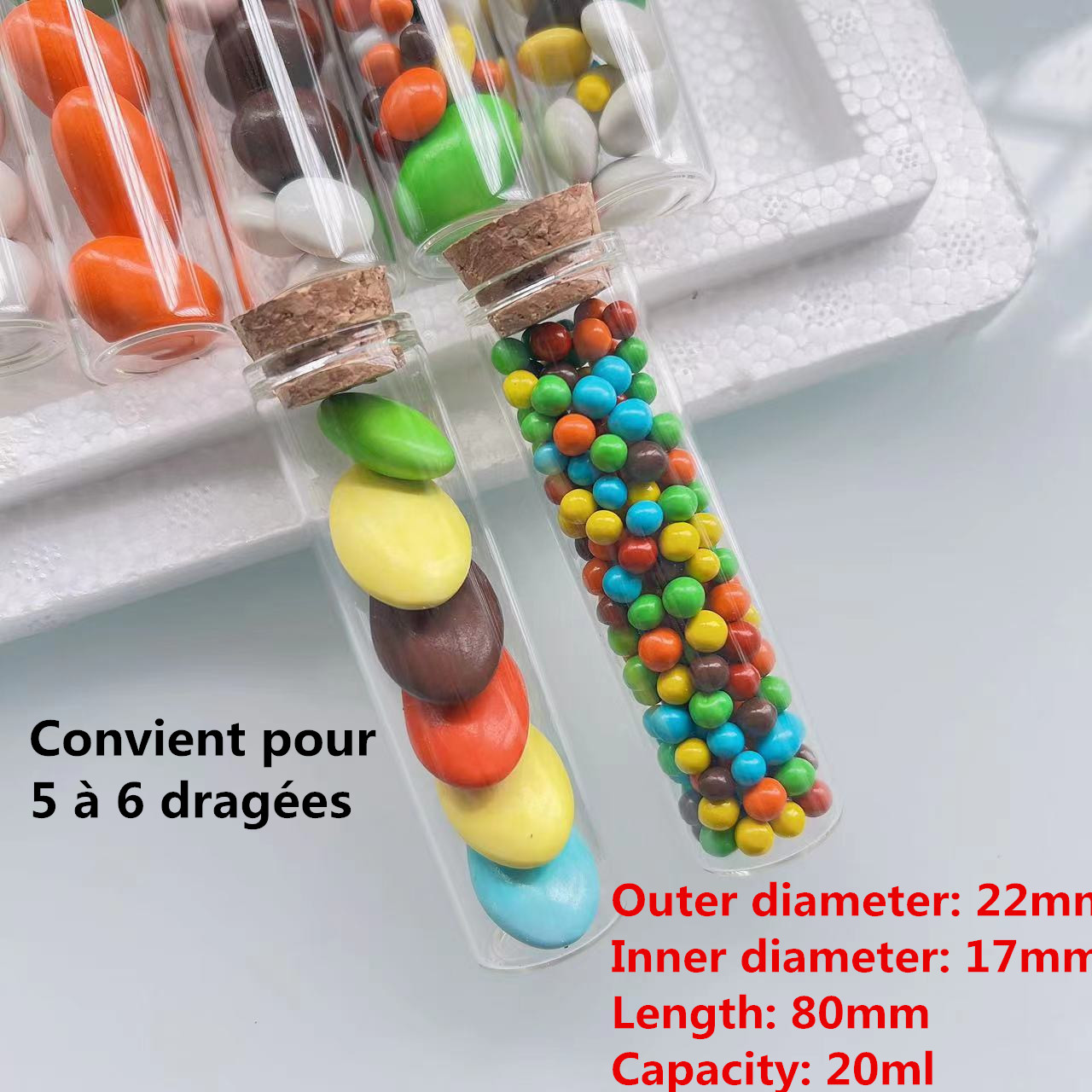 Bottle Stopper Set - 50pcs/lot Glass Bottle 22*80mm Test Tube