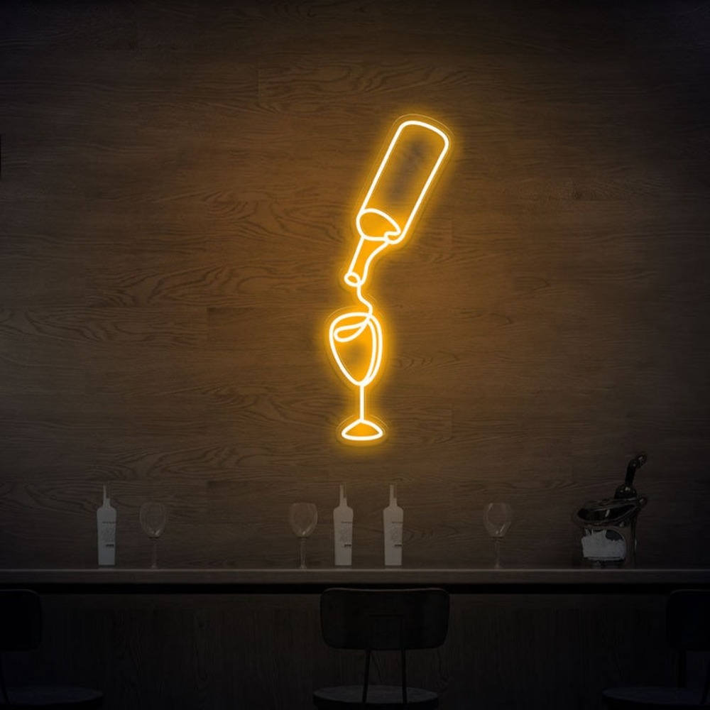 Wine Led Neon Sign lights USB  - Wine Beer Store ulasan dan harga