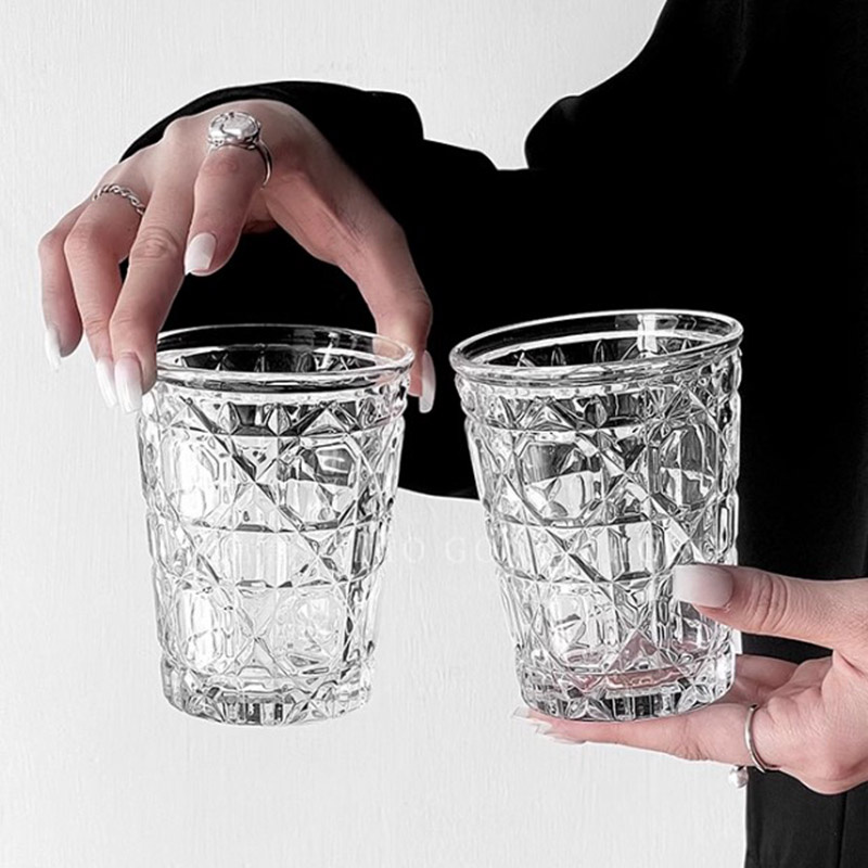 2pcs 310ml Vintage Diamond Pat - Wine To Beer To Liquor ulasan dan harga