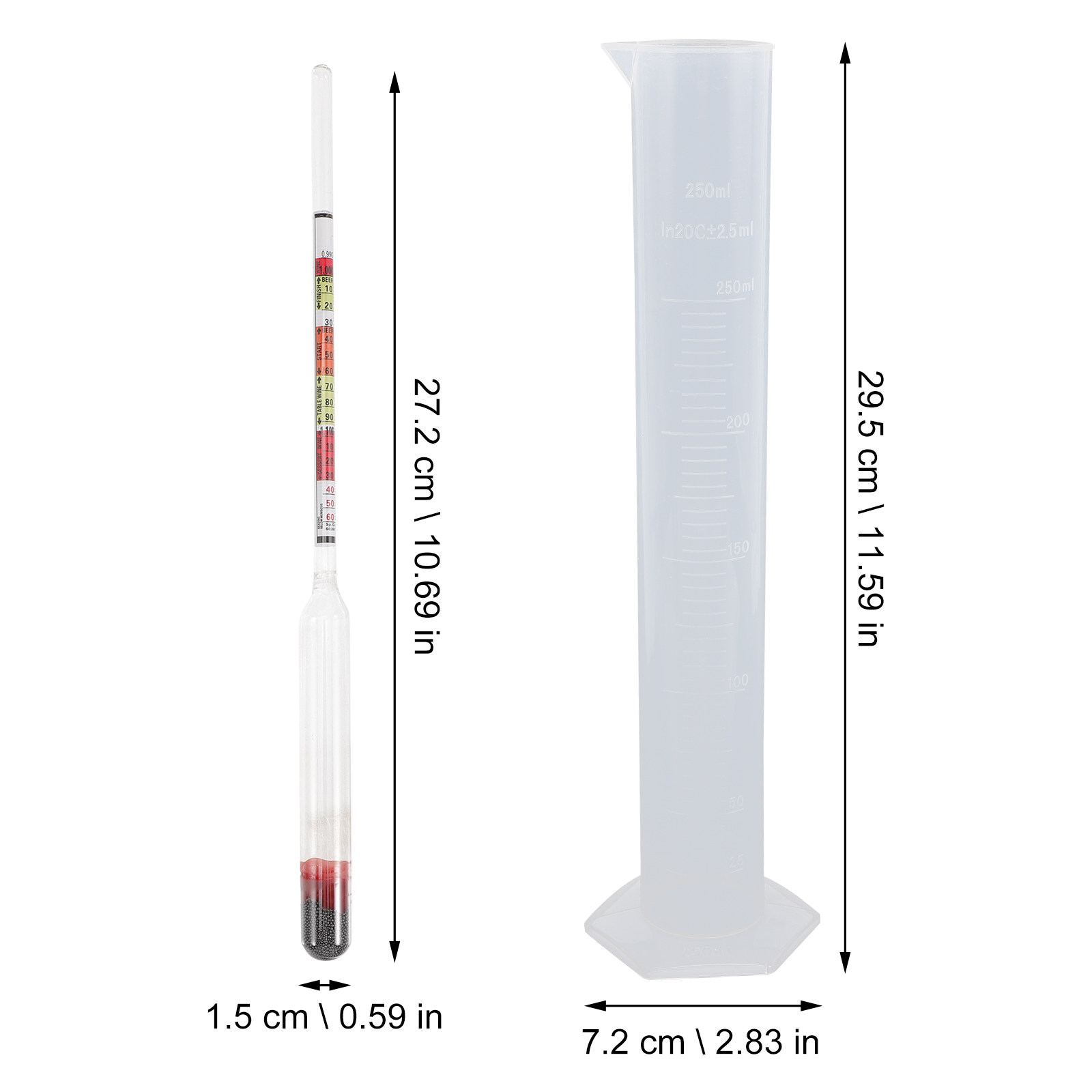 1Set Hydrometer Kit Triple Sca - Wine To Beer To Liquor ulasan dan harga