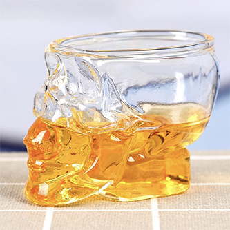 Creative Glass Skull Beer Mug  - Wine To Beer To Liquor ulasan dan harga