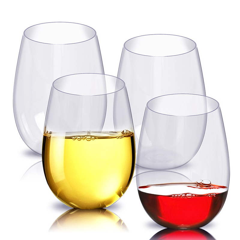 2/4Pcs Shatterproof Plastic Wi - Wine In Beer Glass ulasan dan harga