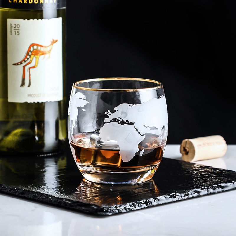 World Map Whisky Wine Glass  V - Wine Beer World ulasan dan harga