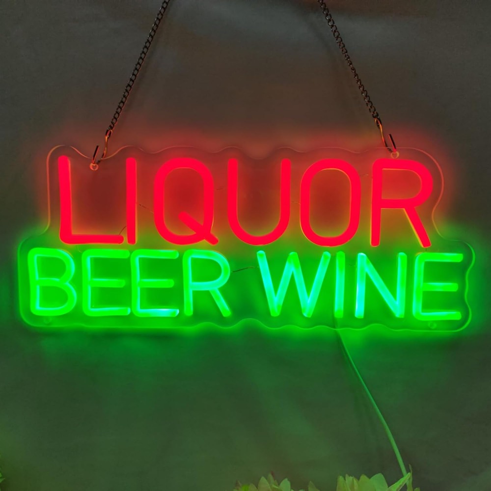 Liquor Beer Wine LED Neon Sign - Wine Beer Store ulasan dan harga