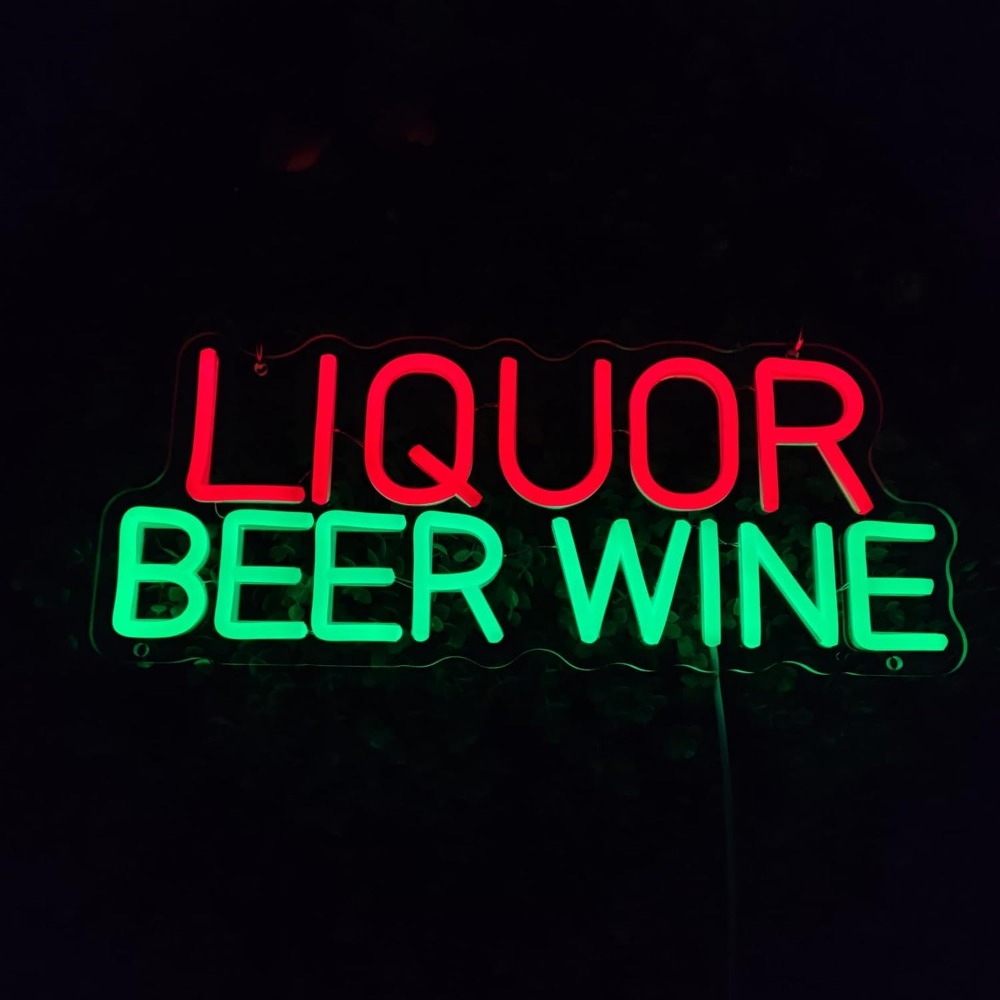 Liquor Beer Wine LED Neon Sign - Wine Beer Store ulasan dan harga