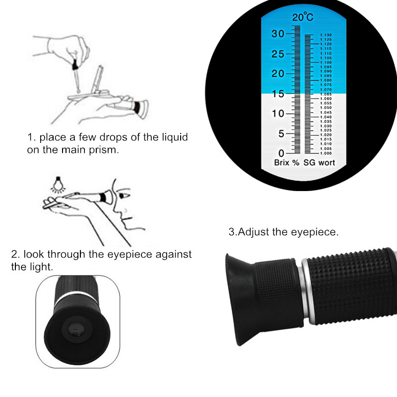 Refractometer 0-32% Brix Beer  - Wine To Beer To Liquor ulasan dan harga