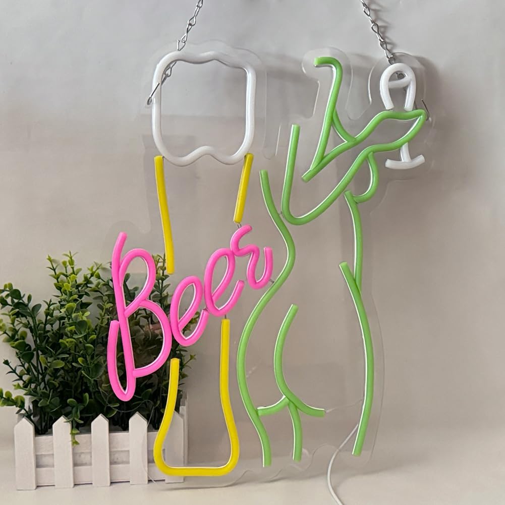 Beer Neon Sign Women's Body Ne - Wine Beer Store ulasan dan harga