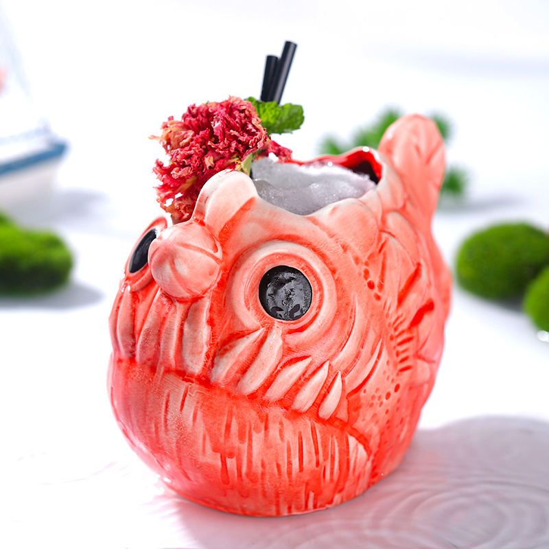 Cute Lantern Fish Cocktail Gla - Wine In Beer Glass ulasan dan harga